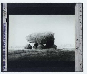Friedrich, Hünengrab (in einer Wiesenlandschaft)
