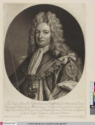 The Right Honoble Robert Earl of Oxford & Earl Mortimer