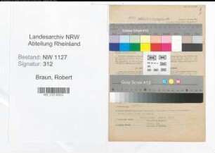 Entnazifizierung Robert Braun , geb. 04.04.1891 (Geschaeftsfuehrer)
