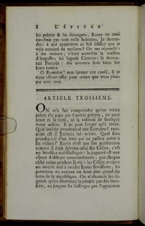 Article Troisieme.