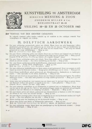 Veiling 19-22 en 25 october 1943 (Nr. 696-1150)