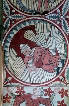 Monatsbild August: Getreide bündeln