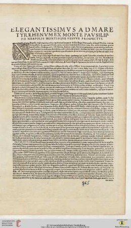 Elegantissimus admare tyrrhenum ex monte pausilippo neapolis montisque vesuvii prospectus (Neapel, Vesuv)