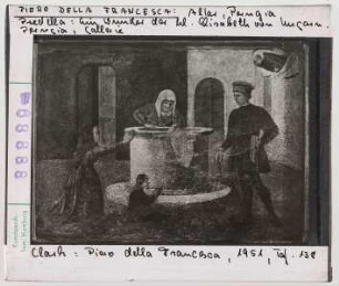 Piero dei Franceschi (Piero della Francesca): Wunder der heiligen Elisabeth von Ungarn, Altar aus Perugia. Perugia, Pinatkothek