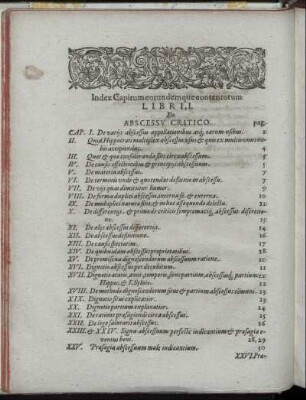 Index Capitum eorundemque contentorum