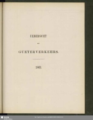 Uebersicht des Gueterverkehrs : 1863