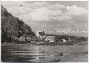 Kelheim, Blick von der Donau zur Franziskaner-Klosterkirche