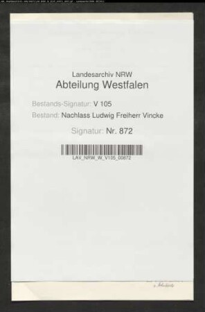 1 Brief von Louise Vincke (Tochter von Schwager Carl Vincke)
