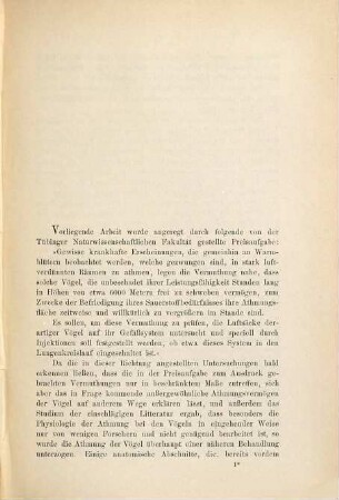 Beiträge zur Kenntnis der Anatomie und Physiologie der Athemwerkzeuge bei den Vögeln