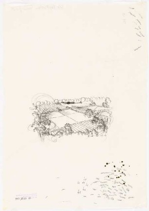 Staudensichtungsgarten Sommerfeld: Perspektivische Ansicht (Vogelschau)