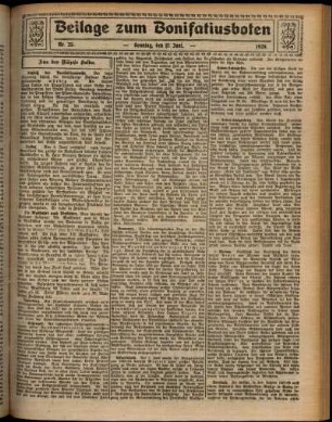 Zweite Ausgabe vom Sonntag, den 17. Juni 1928.
