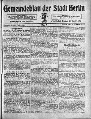1923,7: Nr. 7, 18. Februar 1923