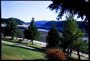 Schluchsee: der leere Schluchsee, Anlage mit Leerseeblick