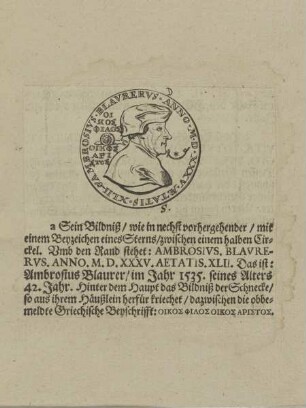 Bildnis des Ambrosivs Blavrervs