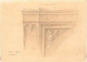 Bürklein, Eduard; Florenz (Italien); Domplatz - Loggia del Bigallo, Brustgesims (Detail)