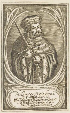 Bildnis des Johannes Fridericus von Sachsen
