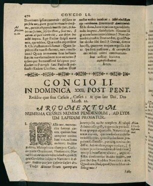 470-478, Concio LI. in dominica XXII. post pentecosten