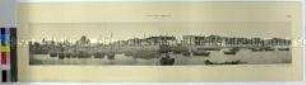 Panoramaansicht des Kaiser Wilhelm-Ufers in Tsingtau, Anlage 5 aus der "Denkschrift betreffend die Entwicklung des Kiautschou-Gebiets in der Zeit vom Oktober 1901 bis Oktober 1902"