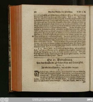 Die 17. Betrachtung. Von den Stuffen der göttlichen Reue und Traurigkeit.