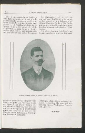 [Fotogravura do] Washington Luiz Pereira de Souza - Secretario da Justiça
