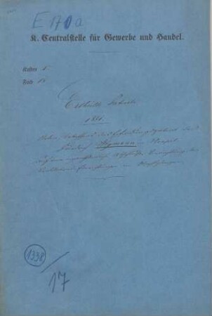Patent des Friedrich Wegmann in Neapel auf eine eigentümliche Abschlußvorrichtung bei Ventilations-Einrichtungen an Mahlgängen