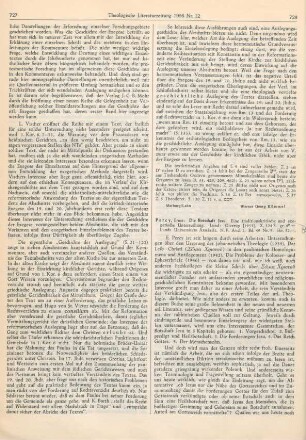 728-729 [Rezension] Percy, Ernst, Die Botschaft Jesu