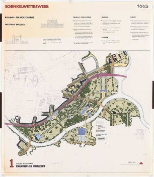 Lehrter Bahnhof, Berlin-Tiergarten Schinkelwettbewerb 1984: Lageplan 1:2000, Erläuterungen