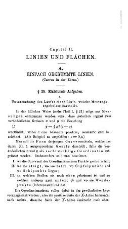 Capitel II. Linien und Flächen.