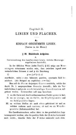 Capitel II. Linien und Flächen.