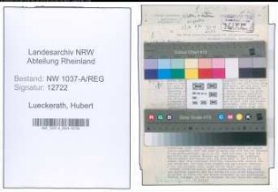 Entnazifizierung Hubert Lueckerath , geb. 00.00.0000 ()
