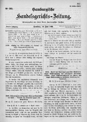 No. 25. 19. Juni 1869