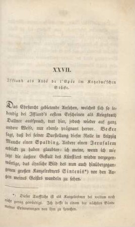 XXVII. Iffland als Abbé de l' Epée im Kotzebue'schen Stücke