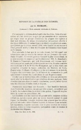 Mémoires de la Société Zoologique de France. 9. 1896