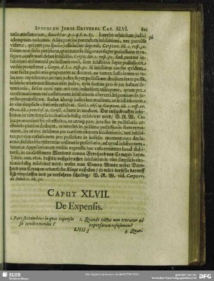 Caput XLVII. De Expensis