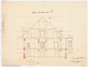 Villa Prof. Rudolf Franz, Arnstadt: Schnitt CD