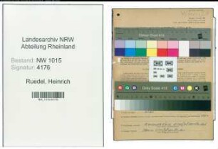 Entnazifizierung Heinrich Ruedel , geb. 05.08.1902 (Maschinist)