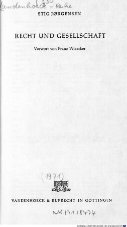 Recht und Gesellschaft