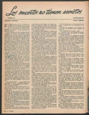 Los muertos no tienen secretos : (cuento)