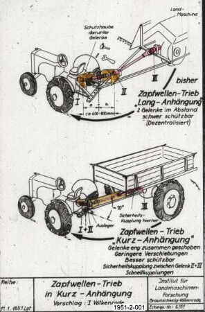 Zapfwellen-Trieb in Kurz-Anhängung