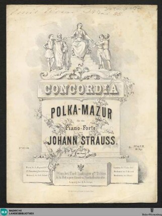 Concordia : Polka-Mazur für das Piano-Forte; 206tes. Werk