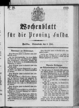 Nr. 28, Ausgabe vom 9. Juli 1859