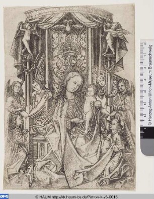 Die thronende Madonna mit acht Engeln