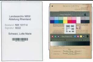 Entnazifizierung Lotte Marie Schwarz , geb. 28.06.1910 (Bibliothekarin)