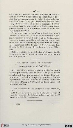 1921: Un dessin inédit de Watteau
