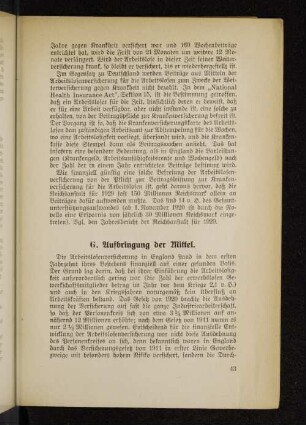 G. Aufbringung der Mittel.