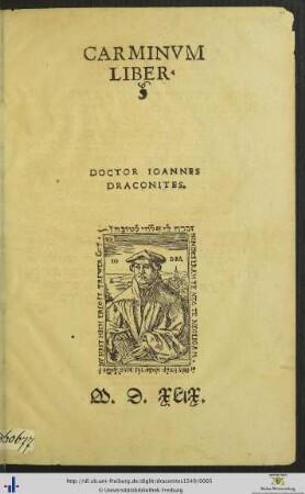 CARMINVM LIBER. DOCTOR IOANNES DRACONITES