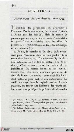 Chapitre V: Personnages illustres dans les municipes