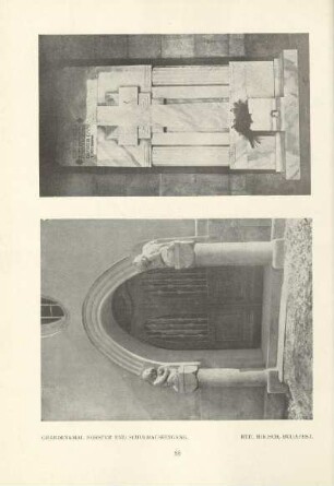 Grabdenkmal Forster und Schulhauseingang