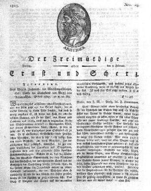 Nro. 28, Freitag, den 8. Februar 1805
