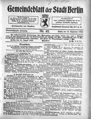 1922,37: Nr. 37, 10. September 1922
